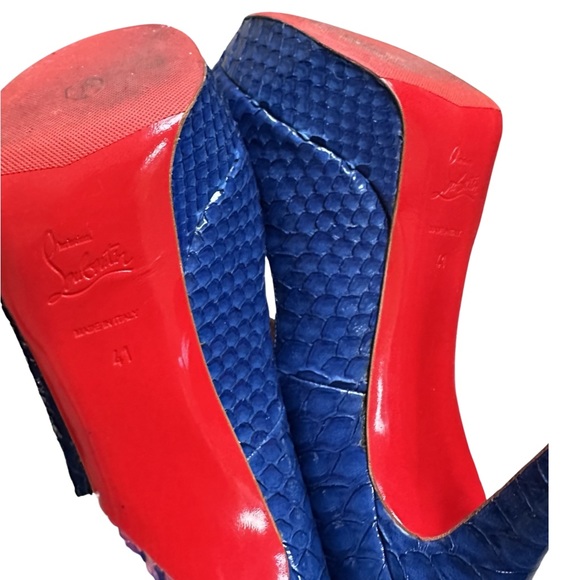 Christian Louboutin Python Leather platforms size 41 - Picture 2 of 3